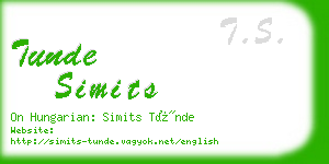 tunde simits business card